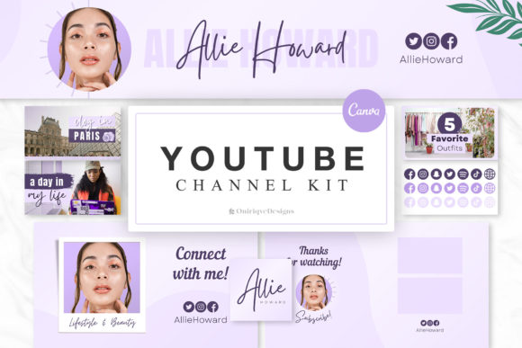 YouTube Channel Kit Editable in Canva