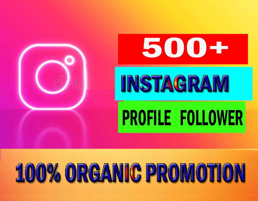 High Quality 500+ Instagram profile/account follower from real Instagram audience