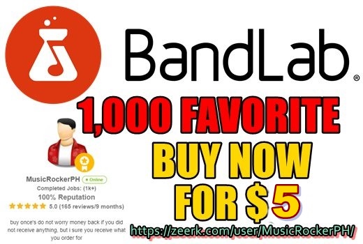 Bandlab 1,000 Favorite Like To Your Music