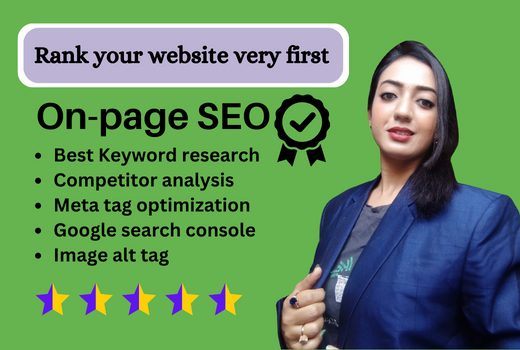 I will do best on-page SEO for your website