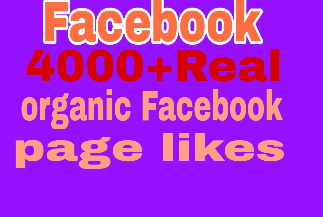 I Will add 4000+ real and Organic Facebook page likes