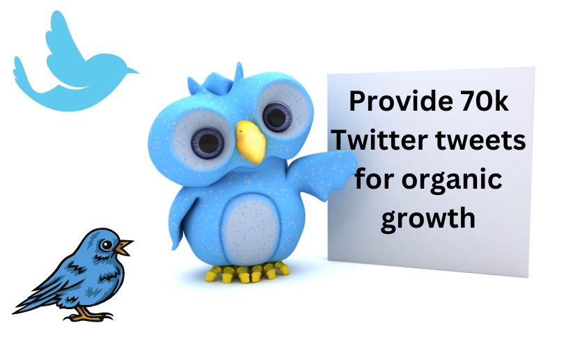 I will provide 70k twitter tweets and 4k viral images for organic engagement growth