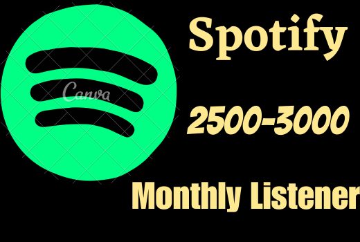 Real 2500-3000 Spotify monthly listener active user ROYALTY ELIGIBLE