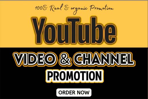 I will do Real & organic YouTube video and channel promotion
