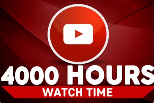 You will get Organic 4000 hours Non-Drop YouTube Watch time To Enable monetization