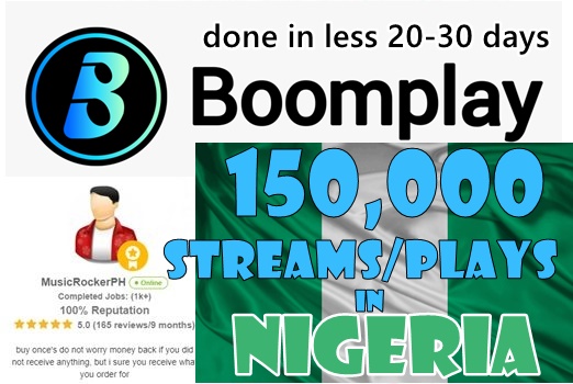 Boomplay 150,000 Play In Nigeria Country