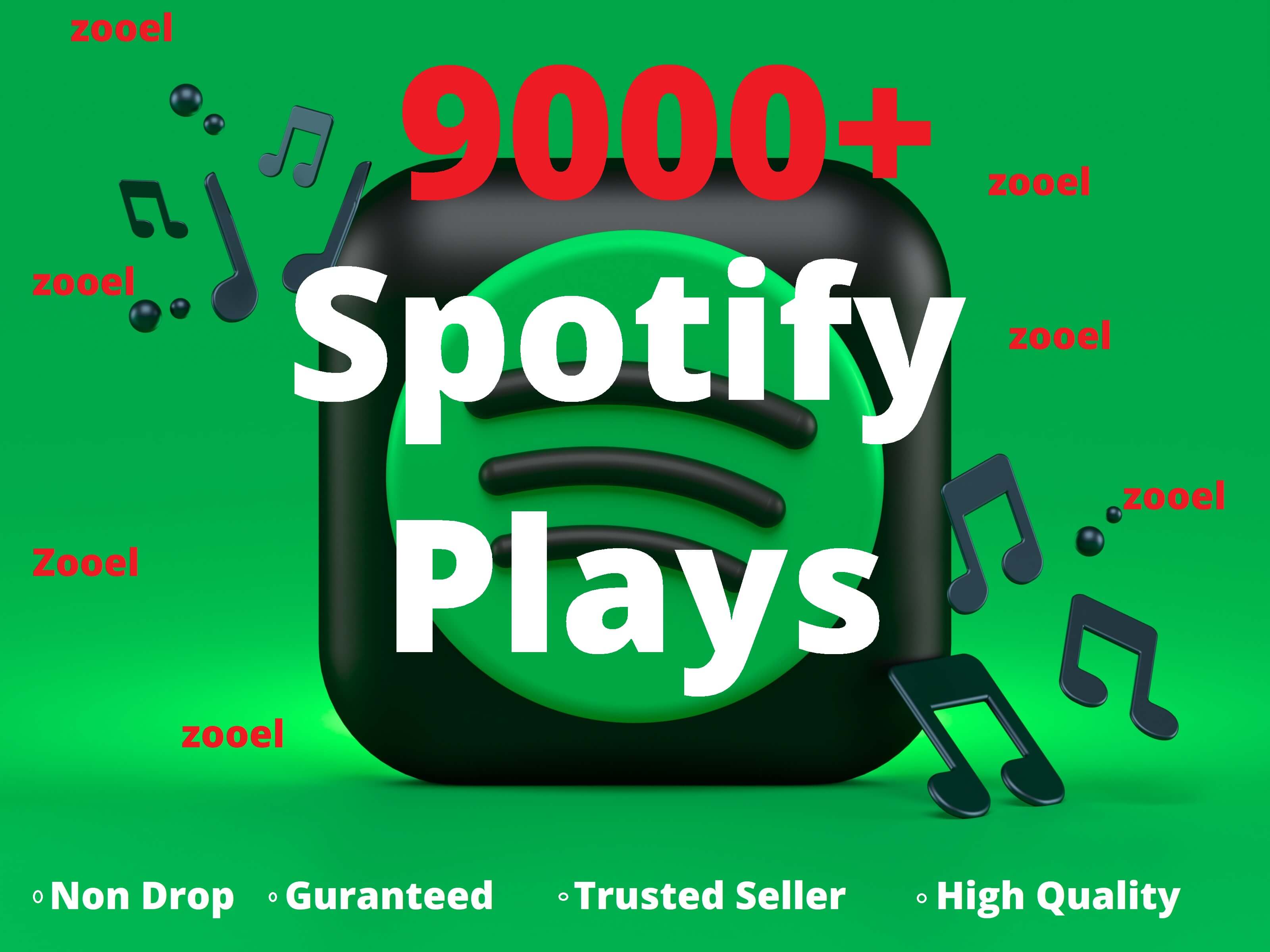 Get Non Drop Guranteed 9000+ Spotify ORGANIC Plays From HQ Accounts of USA or A+ Countries CA/EU/AU/NZ/UK