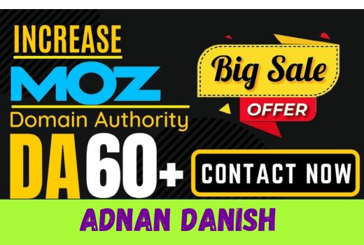 Increase moz domain authority DA 60+ Backlink by white hat SEO