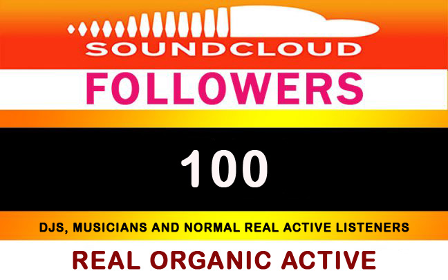 100 Soundcloud Followers Organic Real Active