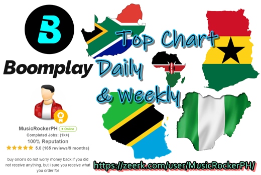 Boomplay Target Country 100 Top Chart Daily And Weekly