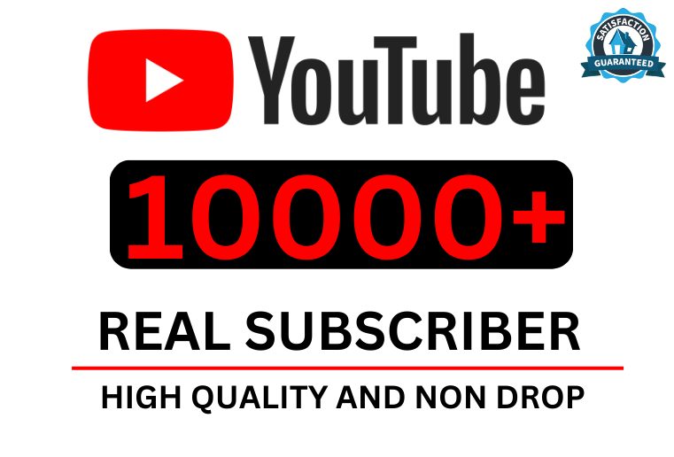 Get 10000+ You tube Real subscribers,100% Non-drop, and a Lifetime permanent and organic.