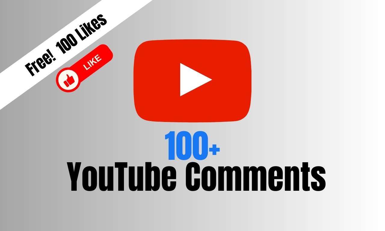 100 H.Q Youtube Custom Comments and 100 videos like.