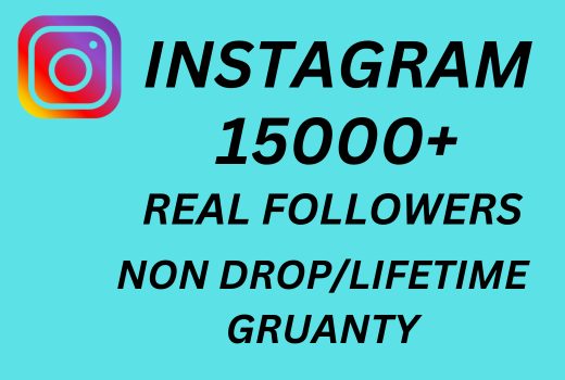 Get 15000+ INSTAGRAM Followers, Non-drop .Organic And Permanent