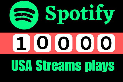 Get 10,000 to 12,000 Spotify USA Plays from HQ account, Real and active users and Royalties Eligible permanent guaranteed
