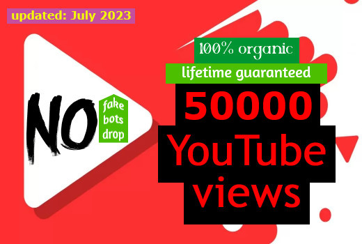 50,000 YouTube organic views through ads