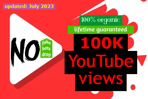 100,000 YouTube organic views through ads