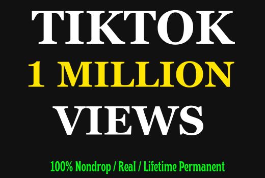 Get 1 Million+ TikTok Video Views, Nondrop, and Lifetime Permanent