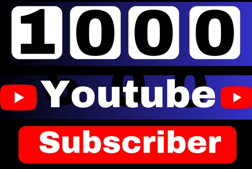 Get 1000 youtube subscribers real, active user, nondrop, lifetime guaranteed