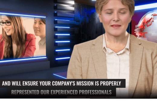 professional video of a female spokesperson for your project
