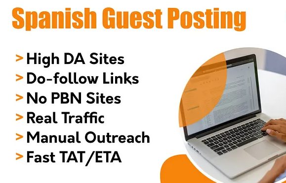 Spanish Guest post, dofollow backlinks (link building)