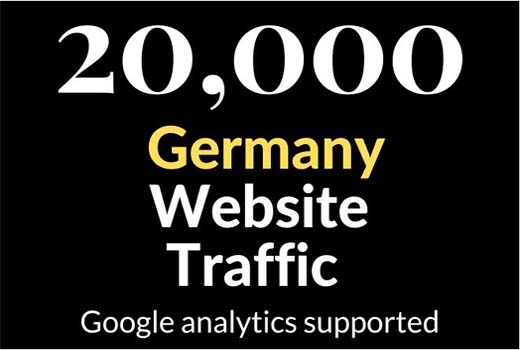 You will get 20k Germany Website Traffic google analytics supported