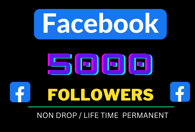 You will get 5000+ organic Facebook page Followers , Organic  and Permanent Life Time