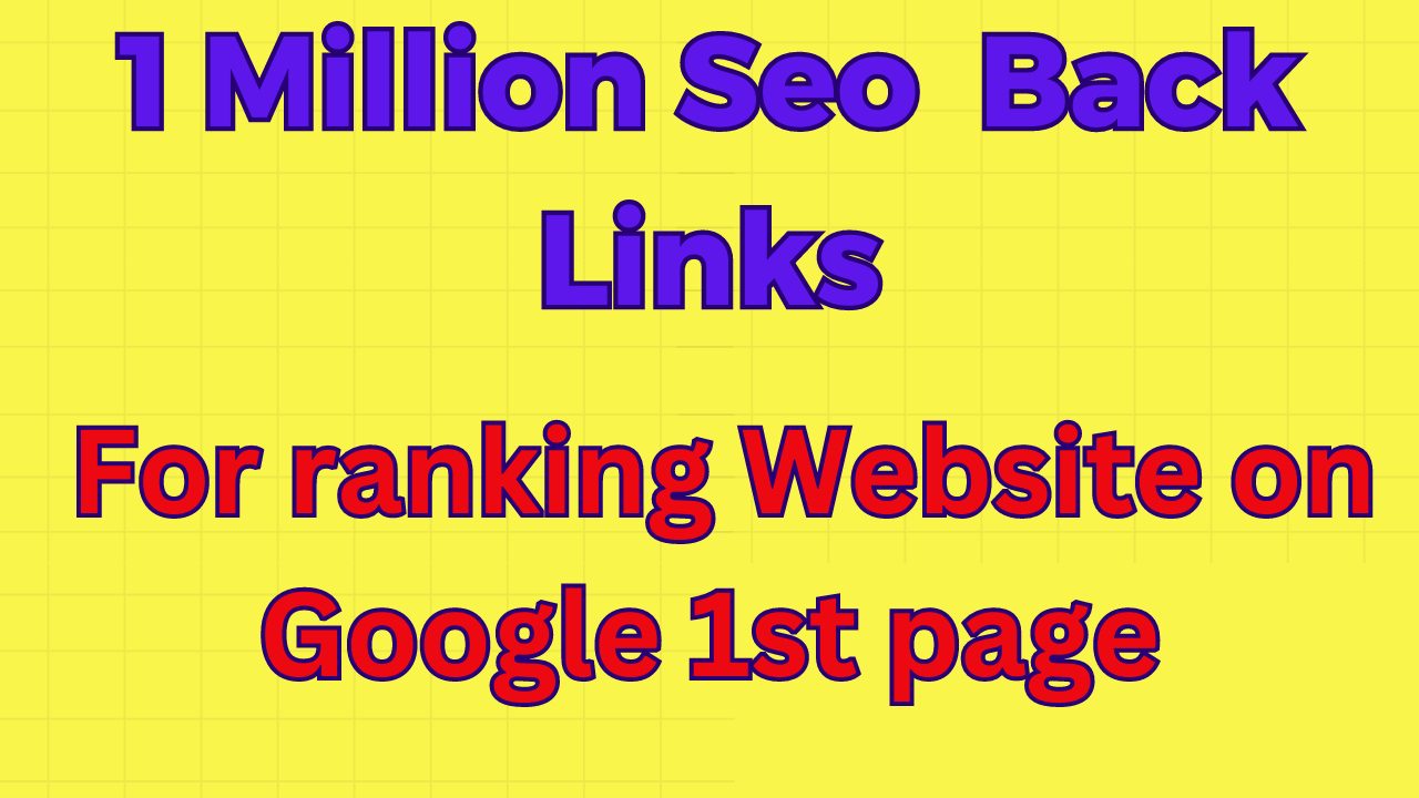 1 Million high-quality backlinks for your website URL and keywords for $ 7
