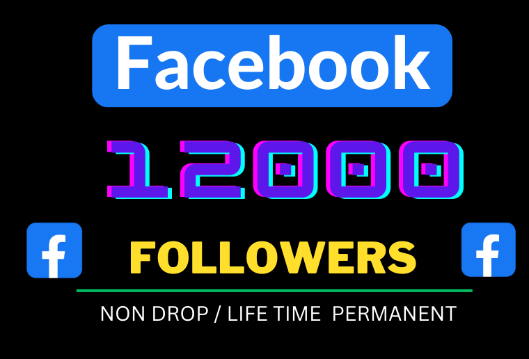You will get 12000+ organic Facebook page Followers , Organic  and Permanent Life Time .