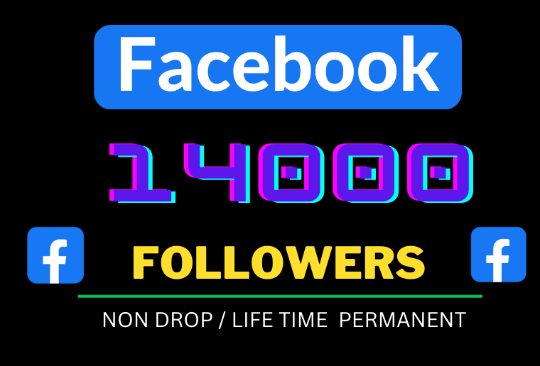 You will get 14000+ organic Facebook page Followers , Organic  and Permanent Life Time .