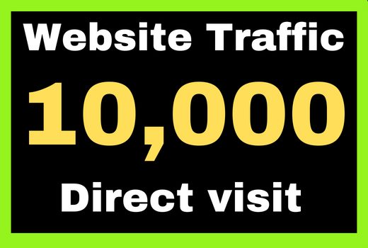 Get 10,000 website traffic direct visit 100% good job