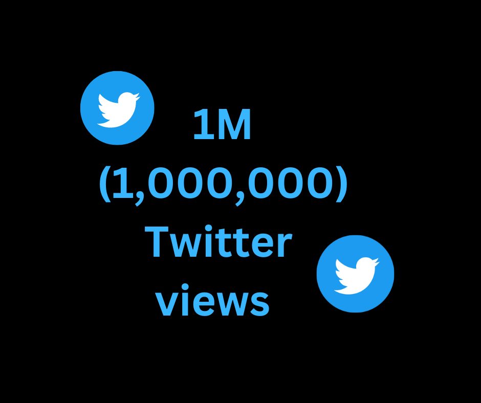 1M(1,000,000) Twitter Video Views Non Drop Permanent life time