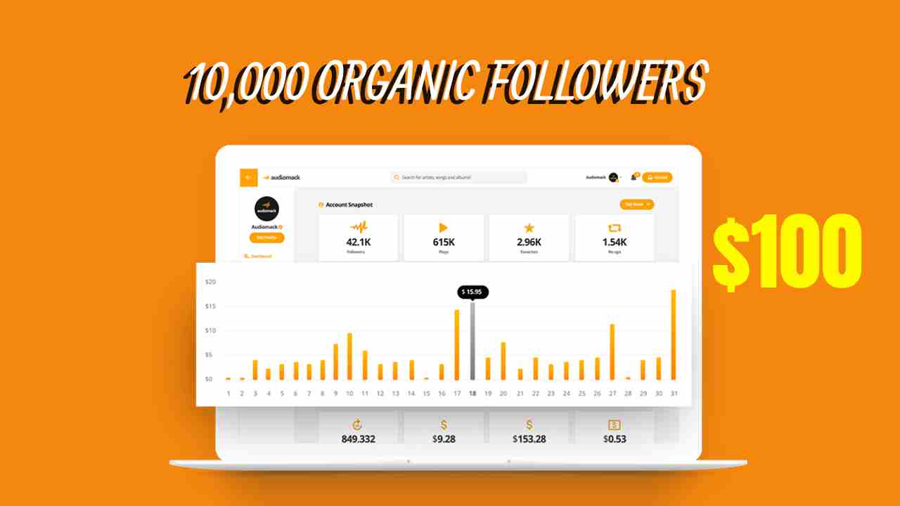 10,000 Organic Audiomack Followers (Fans)