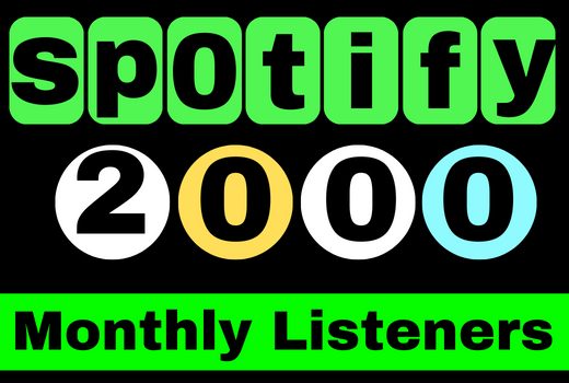 Get 2000 Spotify monthly listeners HQ USA premium account active user ROYALTY ELIGIBLE