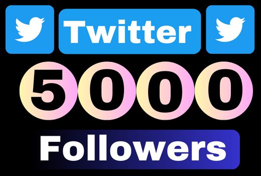 Get 5000 Twitter follower high quality Real active user, permanent, nondrop guaranteed