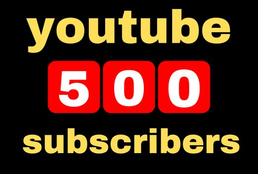 Provide 500 youtube subscribers real, active user, nondrop lifetime guaranteed