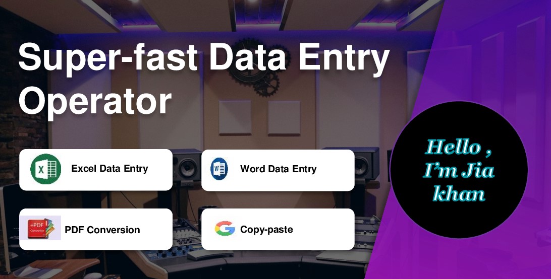 I will do remote data entry jobs or the fastest data entry