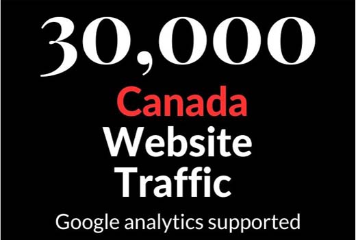 You will get 30k Canada Website Traffic google analytics supported