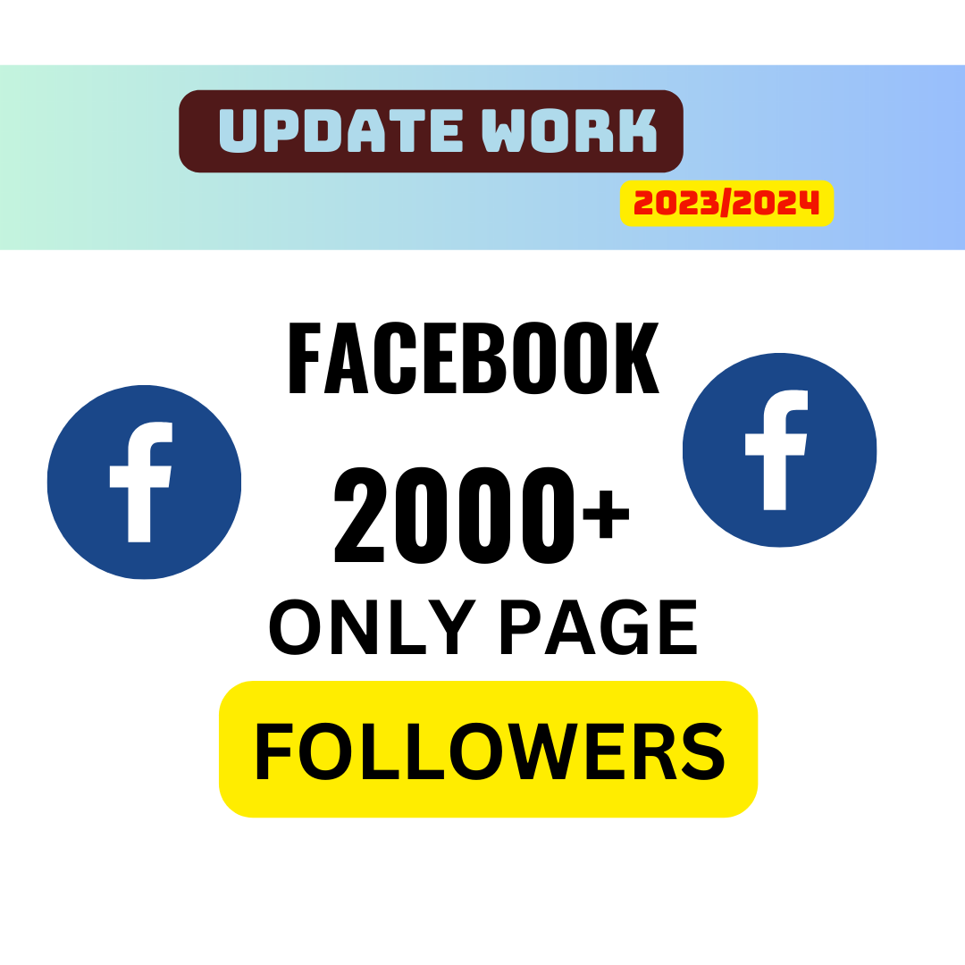 You will get 2000+ organic Facebook only Page Followers NON DROP Lifetime