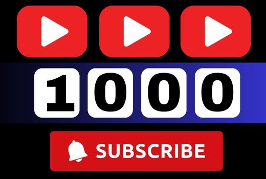 Get 1000 youtube subscribers real active user, nondrop, Unique service, lifetime guaranteed