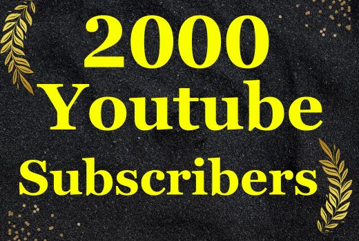 GET 2000+ YOUTUBE SUBSCRIBERS, 100% REAL HUMAN, NON-DROP AND PERMANENT