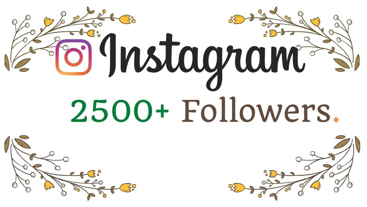 You will get 2500+ Instagram Followers Instant, lifetime guaranteed, Non-drop & Active user