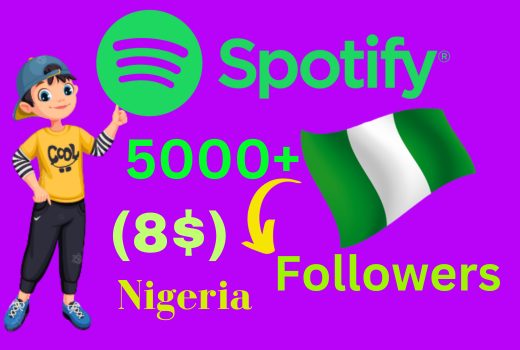 You will Get 5000+ Non Drop Spotify Nigeria Followers
