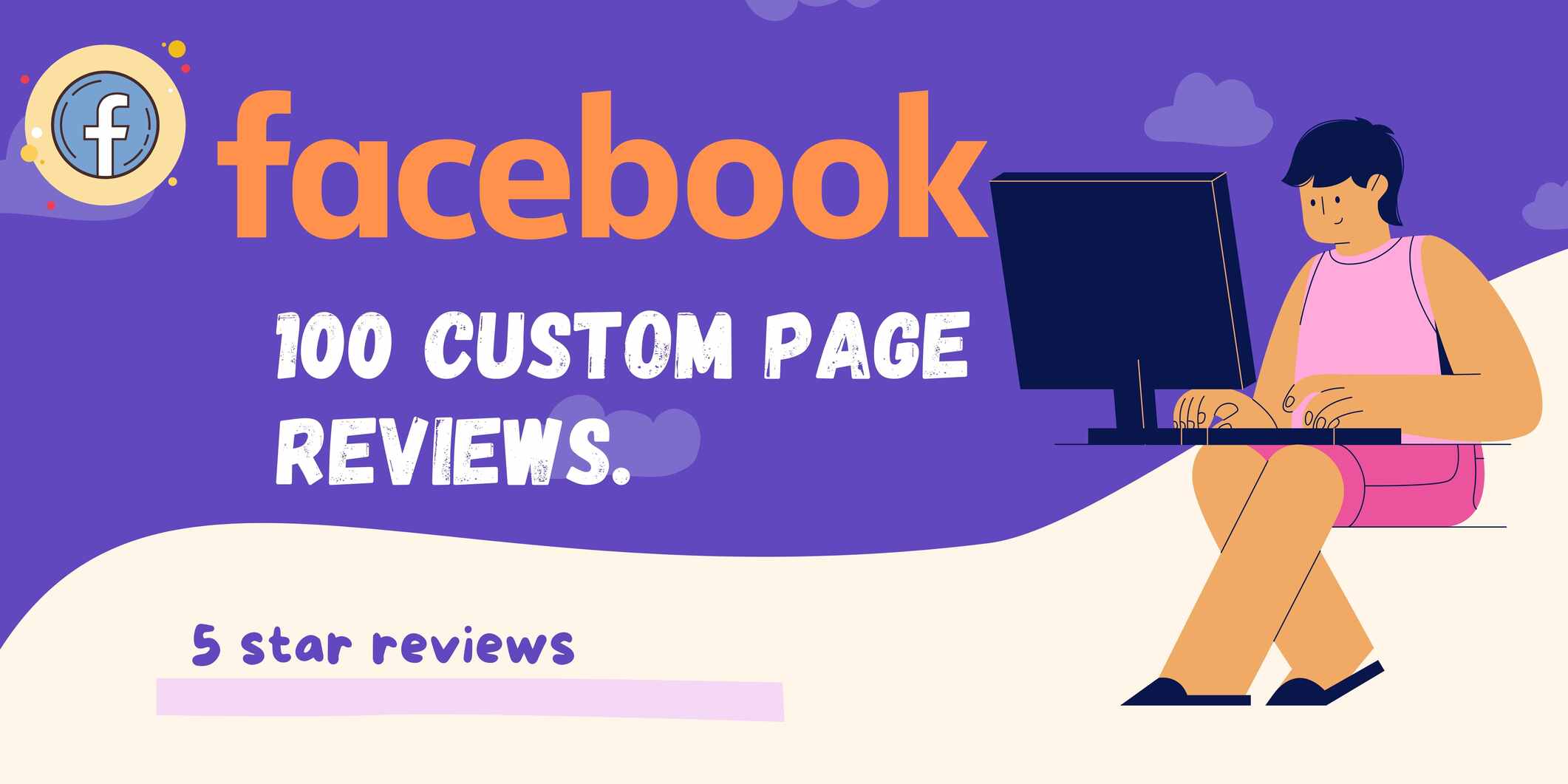 You will get 100 Facebook Page Custom Reviews Lifetime guaranteed & Active user