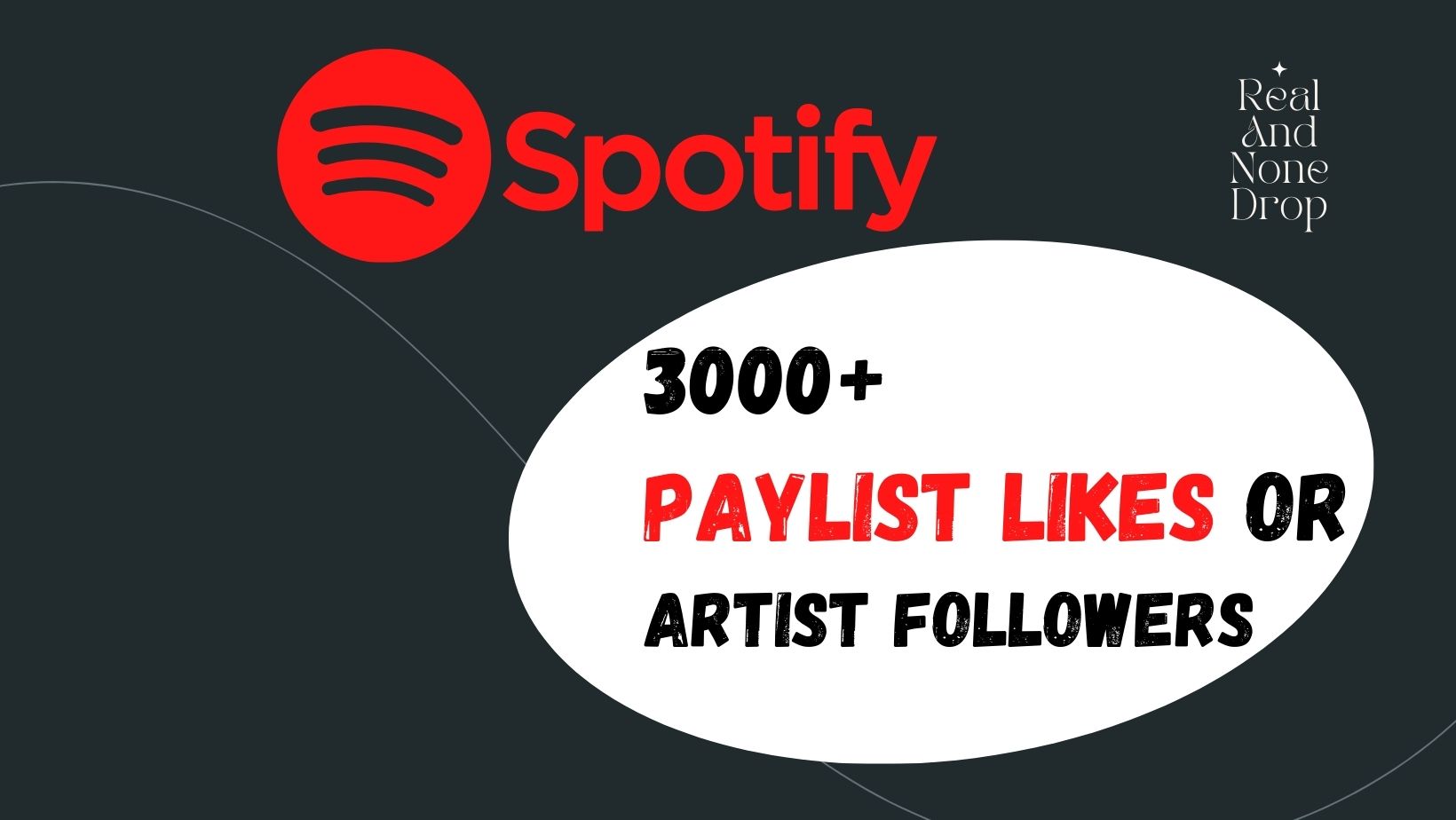 You will get 3000+ Spotify Playlist or Artist Followers