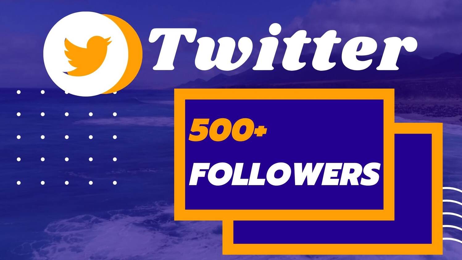 You will get 500+ Organic Twitter followers, High quality, Non-drop, real active User guaranteed