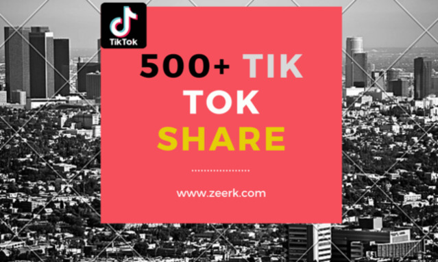 You will get 500+ TikTok Share Instant, Real Active User, High Quality, Non-drop, Lifetime User Guaranteed
