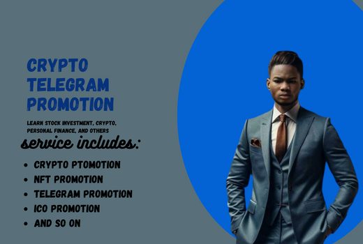 i will do crypto telegram promotion, telegram marketing and website promotion