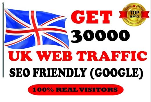 I will drive 30000 organic UK web traffic SEO friendly from UK