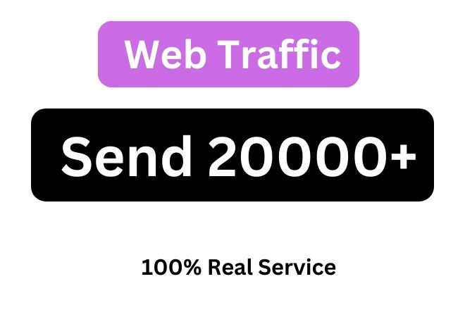I will Send 20000+ Real web traffic lifetime support