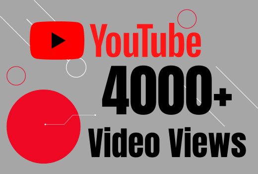 Add 4000+ YouTube video views, Lifetime guarantee